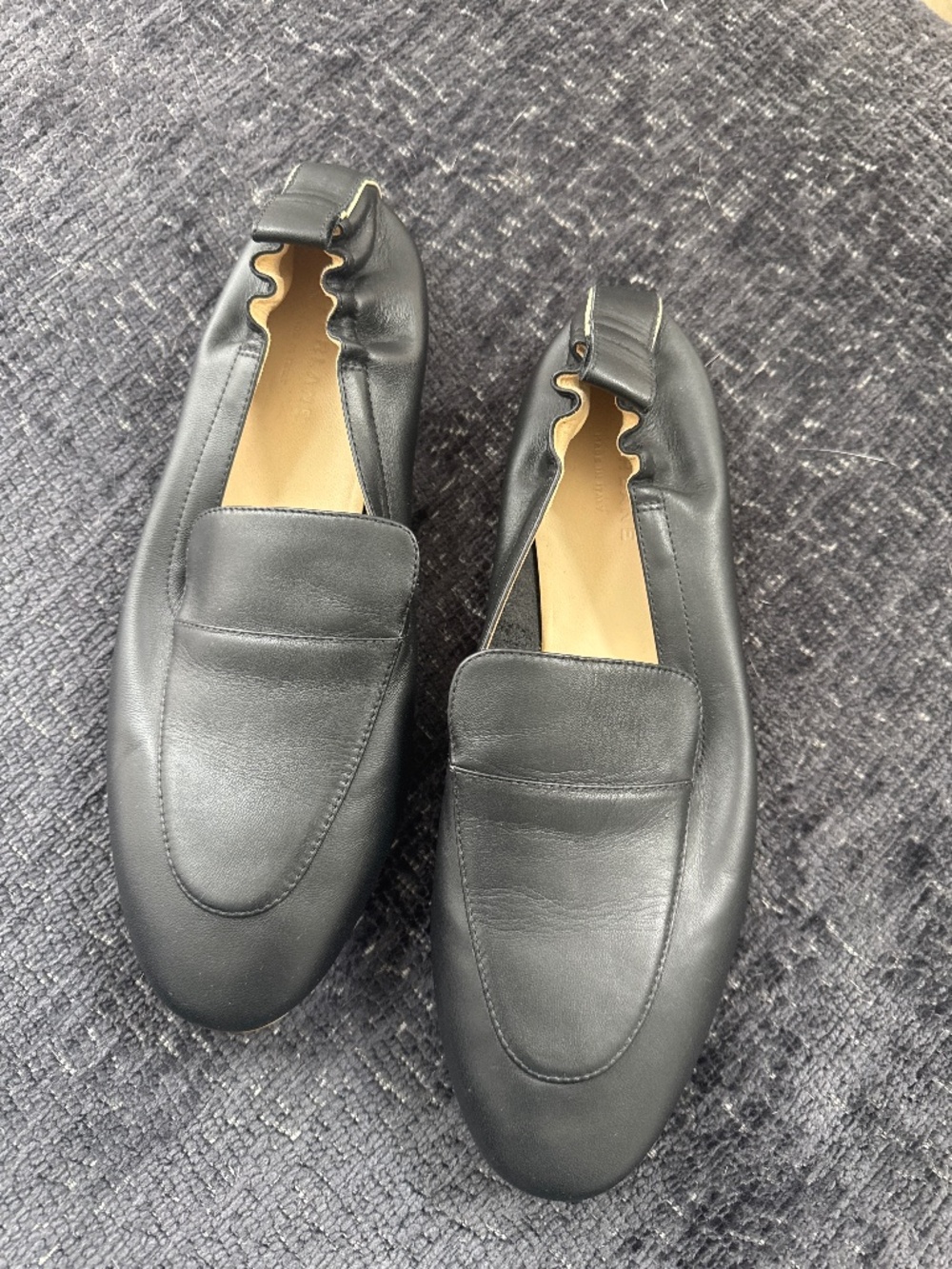 Everlane Made in Italy Leather Flats Loafers Black Women’s Size 10
